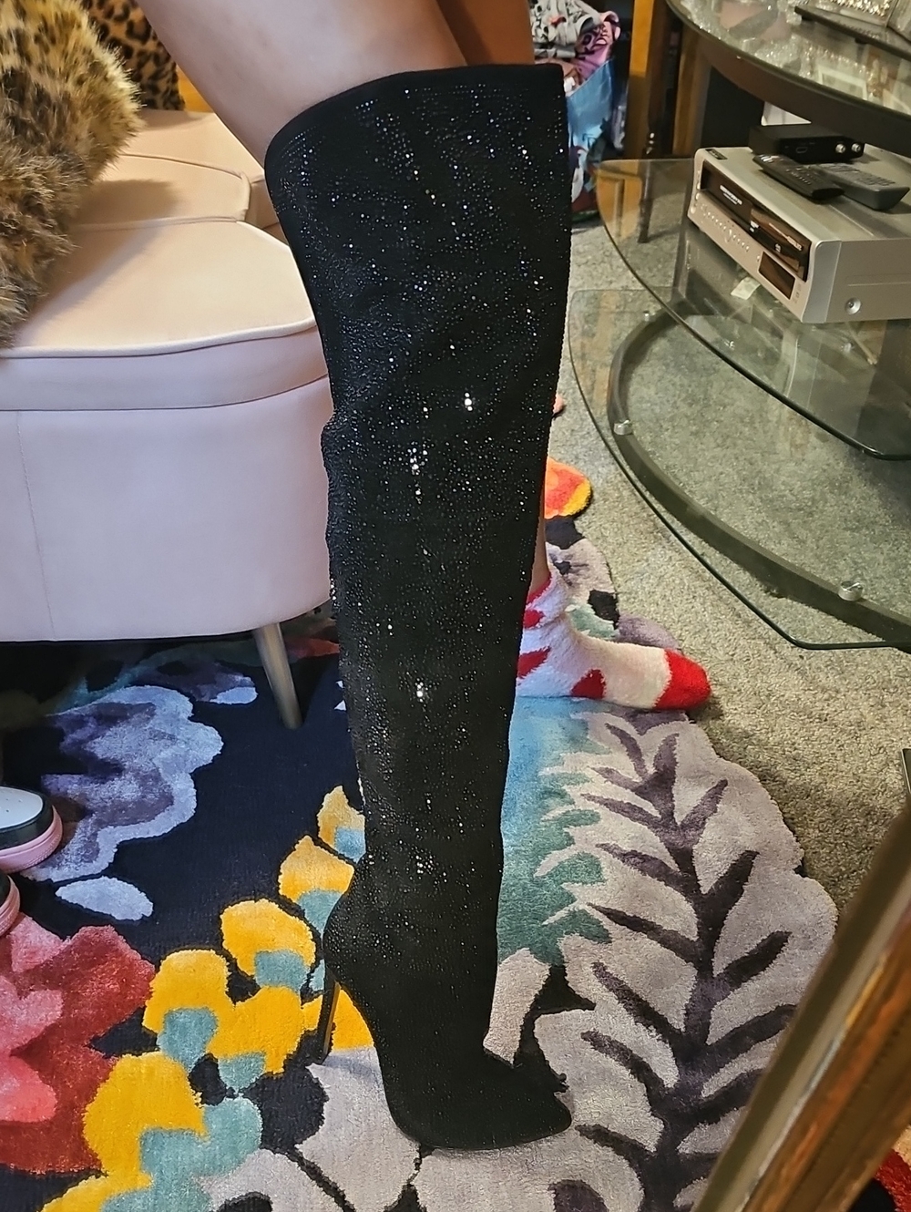 Jennifer Le Axl OTK Swarovski Crystal Boots